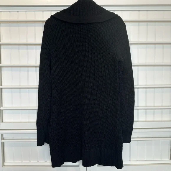 Ralph Lauren Black 100% Cotton Knit Shawl Collar Toggle Cardigan Women’s Sz Med - Picture 5 of 10